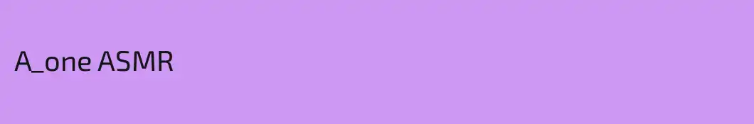 A_one ASMR 